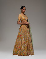 Rust Sunflower Lehenga