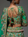 Green Kari Organza Lehenga