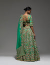 Green Kari Organza Lehenga