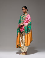 Green New Begum Kurta With Pleat Salwar And Dupatta