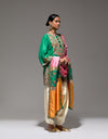 Green New Begum Kurta With Pleat Salwar And Dupatta