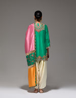 Green New Begum Kurta With Pleat Salwar And Dupatta