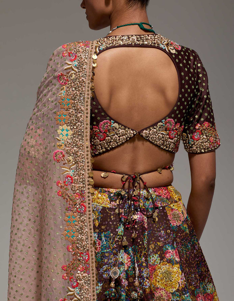 Brown Shemmy Shemmy Lehenga