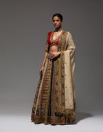 Maroon And Brown Shimi Shimi Akashtara Lehenga with 24 Kalis