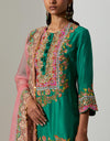 Meena Green Scallop Sharara Set