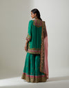 Meena Green Scallop Sharara Set