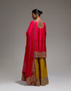 Red Short Habib Kurta With Tiki Tiki Farshi Set