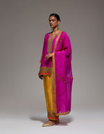 Magenta Firan Yoke Pakastani Kurta Set