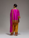 Magenta Firan Yoke Pakastani Kurta Set