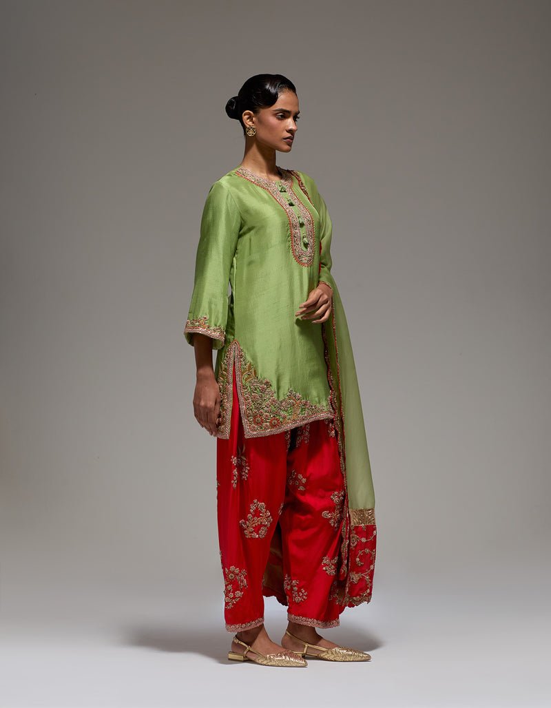 Pista Green Sohar Kurta Set