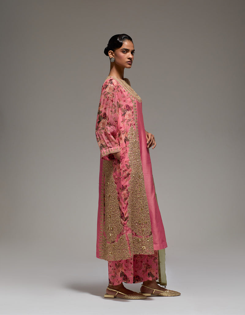 Blush Pink 4 Kali Kurta Set