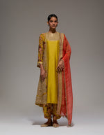 Mustard 4 Kali Kurta Set