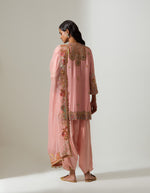 Blush Pink Short Heavy Jaal Kurta Set