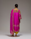 Magenta Heavy Jaal Long Kurta Set