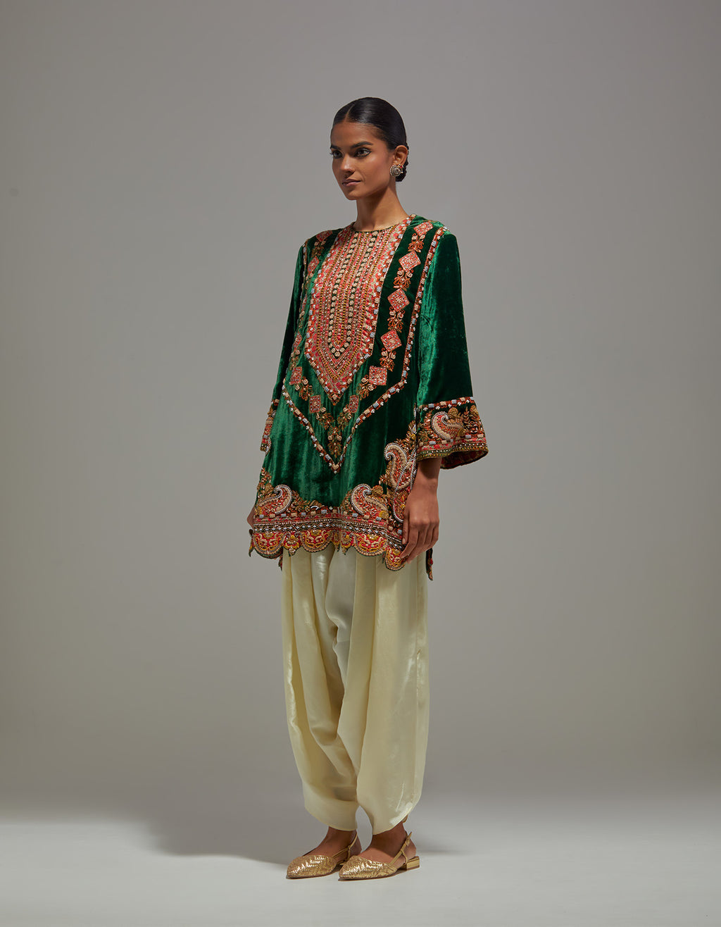 Emerald Green Aziz Kurta Set