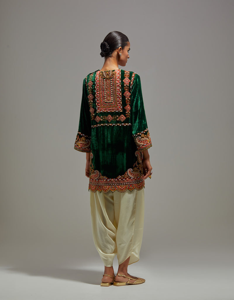 Emerald Green Aziz Kurta Set