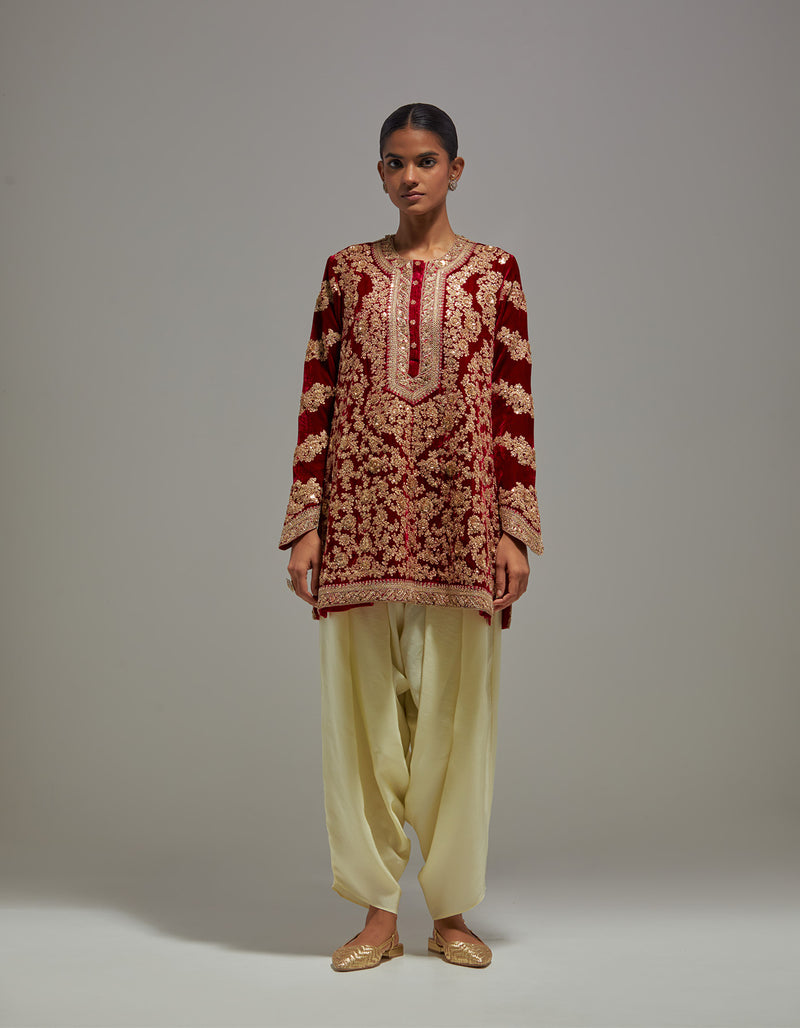 Maroon Faiza Kurta Set