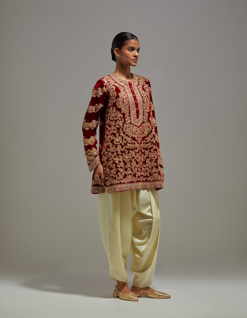 Maroon Faiza Kurta Set