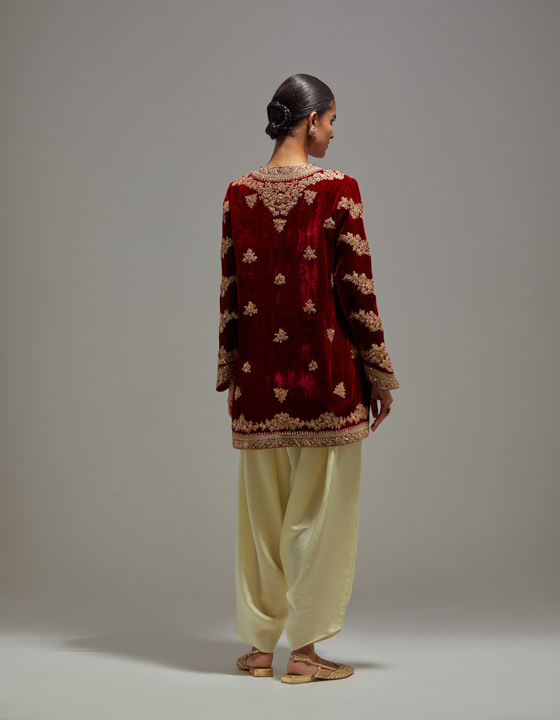 Maroon Faiza Kurta Set