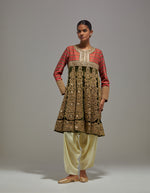 Red Olive Green Zarina Kurta Set