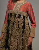 Red Olive Green Zarina Kurta Set