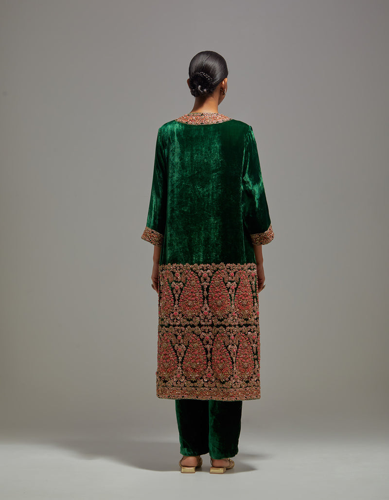 Emerald Green Samia Kurta Set