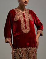 Maroon Samia Kurta Set