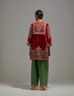 Red Akmal Kurta Set