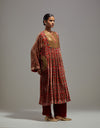 Maroon Brown Sitara Choga Set