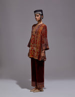 Beige Maroon Farida Kurta Set