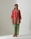 Red Navratan Kurta Set