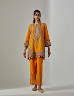 Burnt Orange Chakravyuh Kurta Set