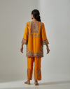 Burnt Orange Chakravyuh Kurta Set