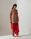 Red Heavy Qawwali Kurta Set