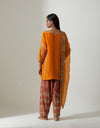 Burnt Orange Light Qawwali Kurta Set