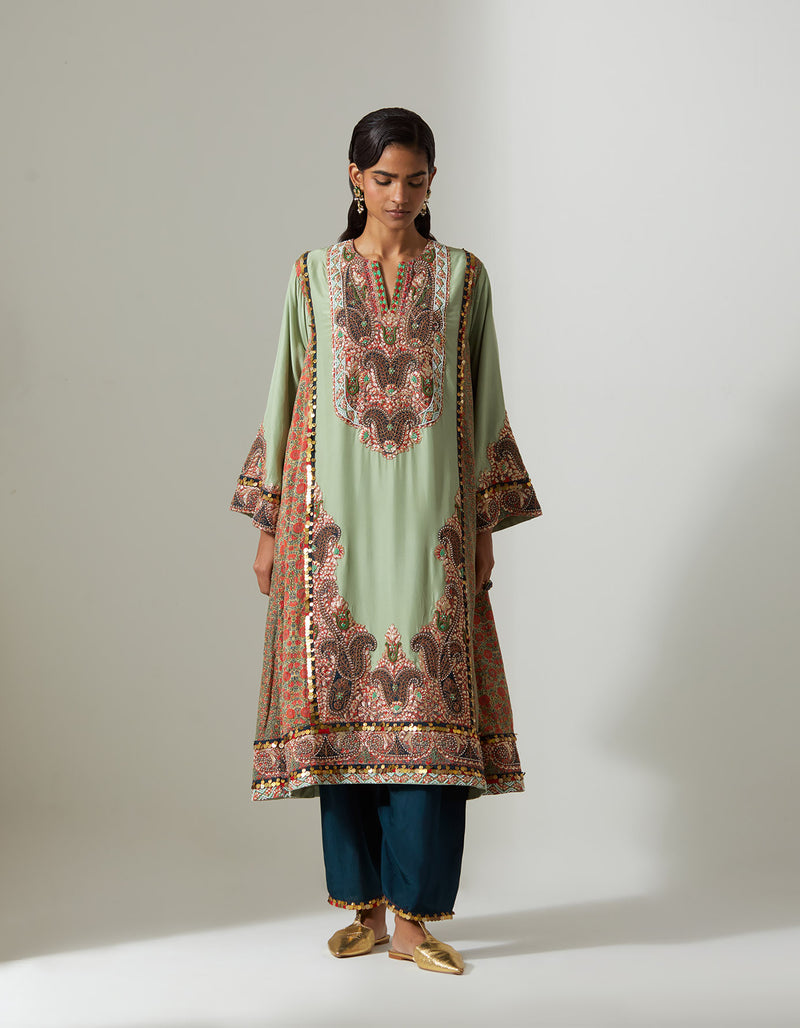 Pista Green Wow Kurta