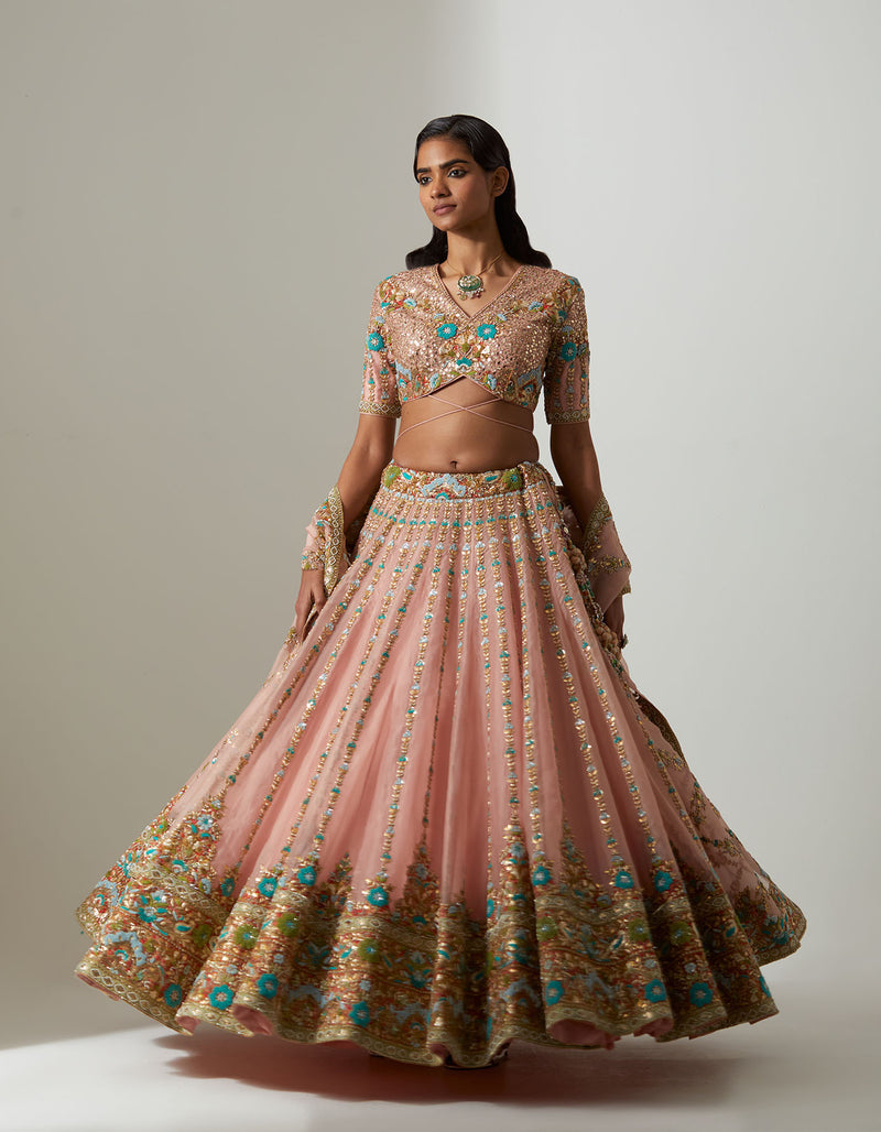 Powder Pink Sahina Lehenga Set