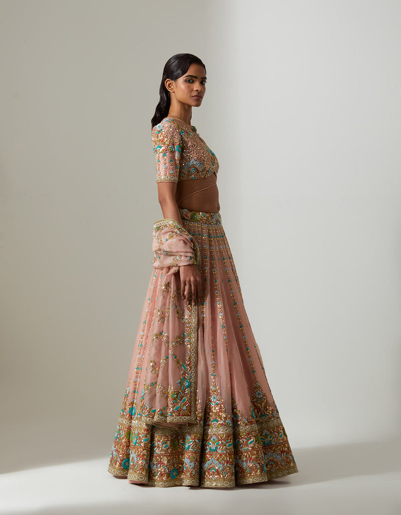 Powder Pink Sahina Lehenga Set