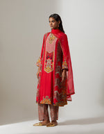 Red Zig-Zag Sooraj Kurta Set