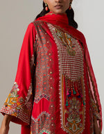 Red Zig-Zag Sooraj Kurta Set