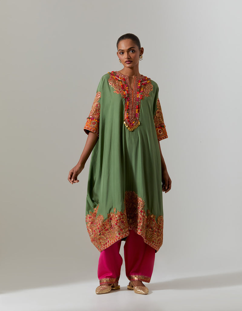 Sage Green Zahra Kaftan Set