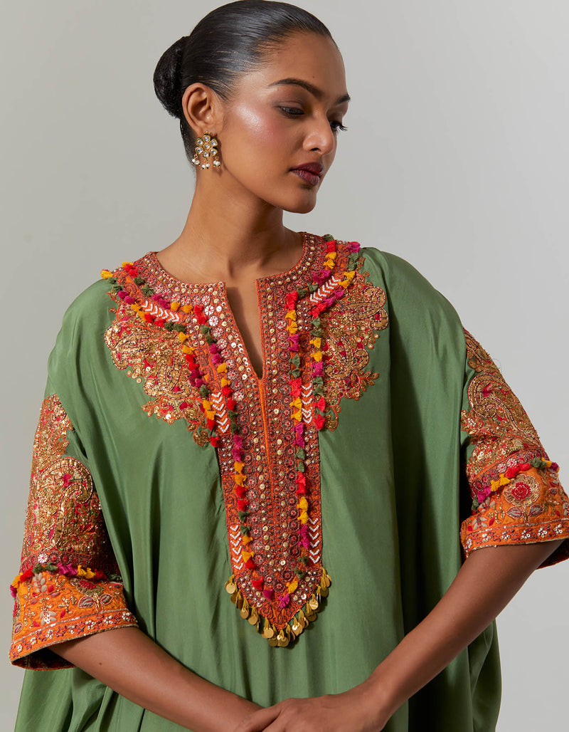 Sage Green Zahra Kaftan Set