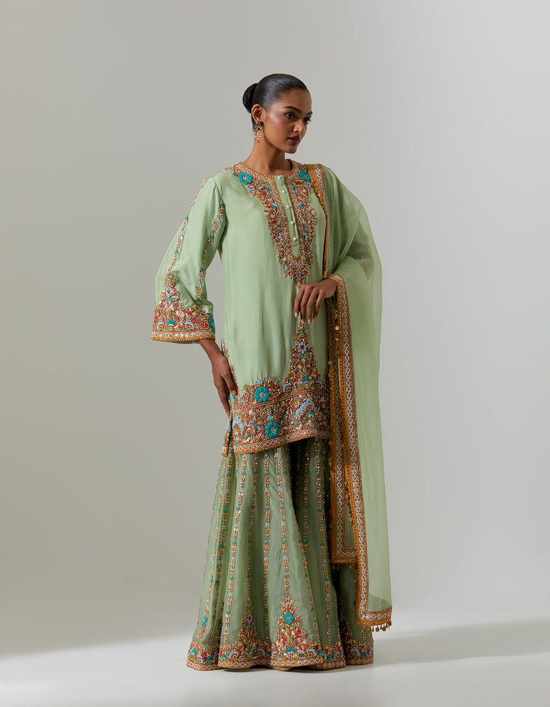 Pista green Nylah Sharara Set