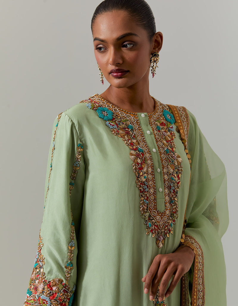 Pista green Nylah Sharara Set