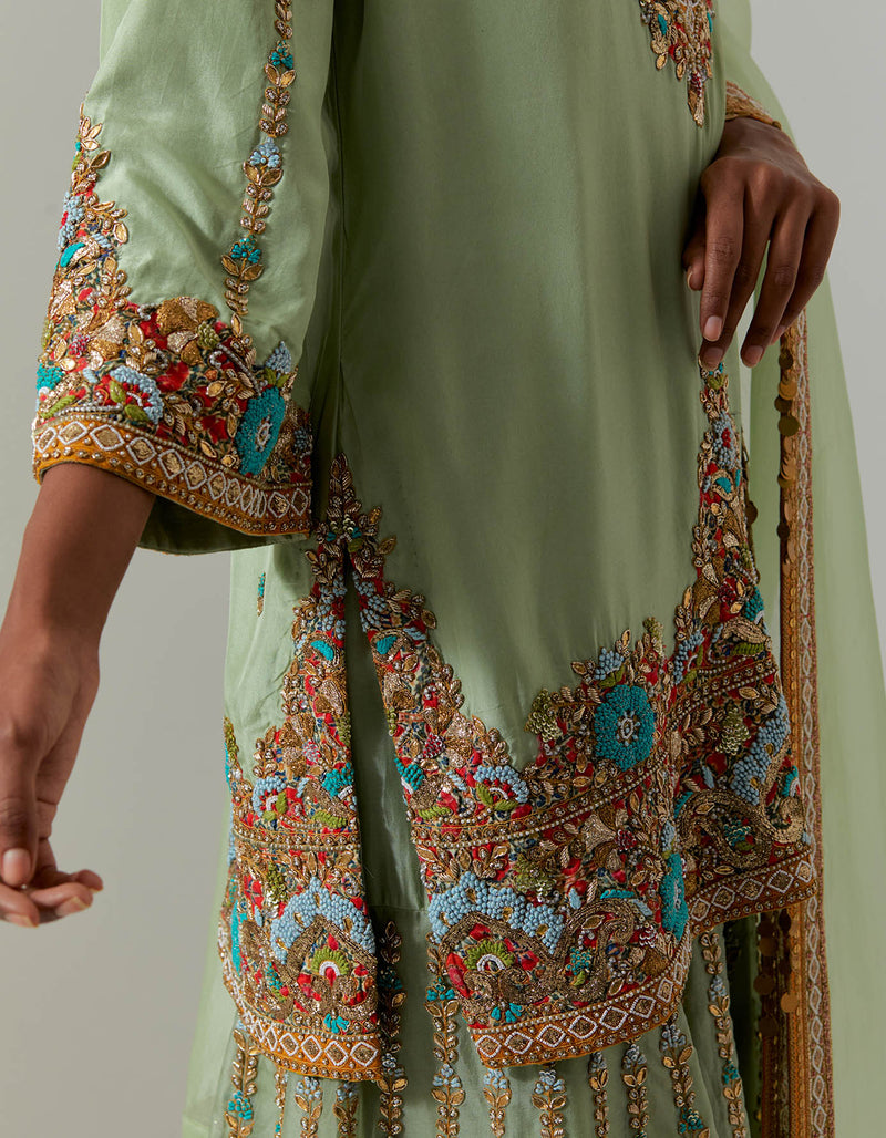 Pista green Nylah Sharara Set