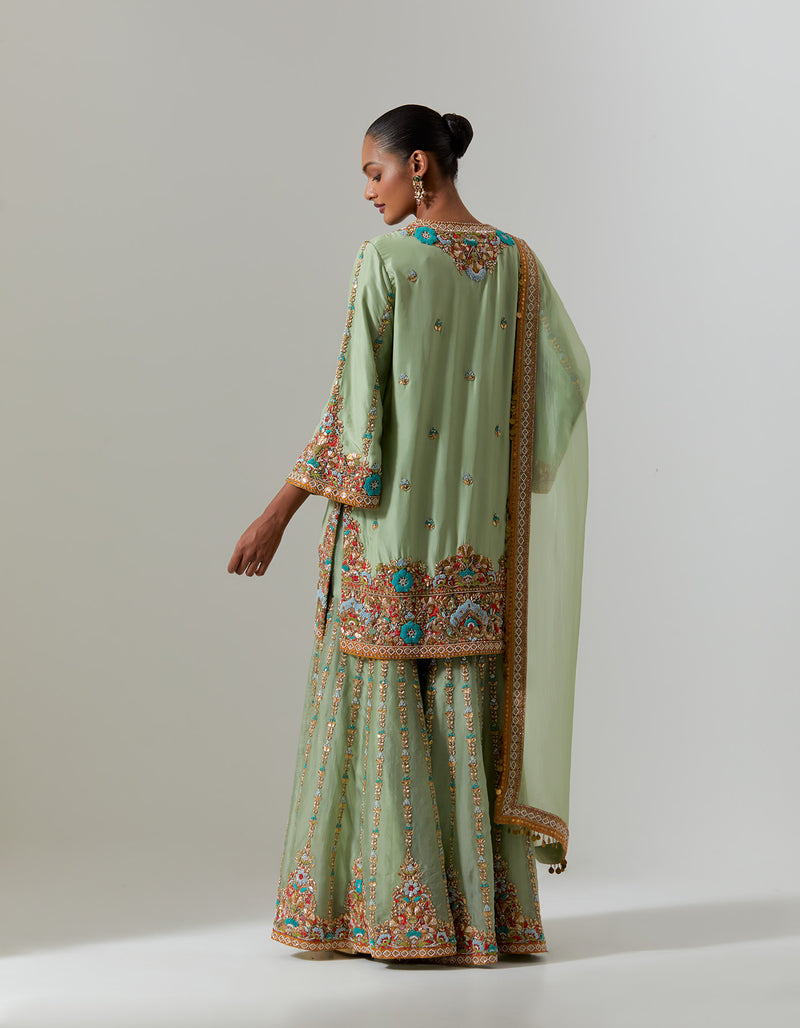 Pista green Nylah Sharara Set