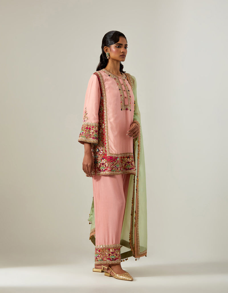 Powder Pink Sahina Pakistani Kurta Set