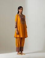 Burnt Orange Ambi Track Kurta Set