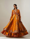 Burnt Orange Double Layer 32 Kali Kalidar Set