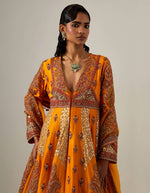 Burnt Orange Double Layer 32 Kali Kalidar Set